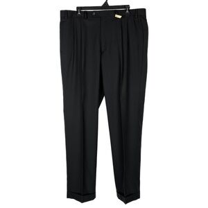 Lauren Ralph Lauren Men 38x32 Dress Pants Pleated Cuffed Slacks Black